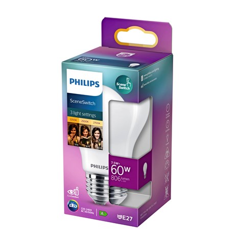 Philips LED E27 8W Sceneswitch