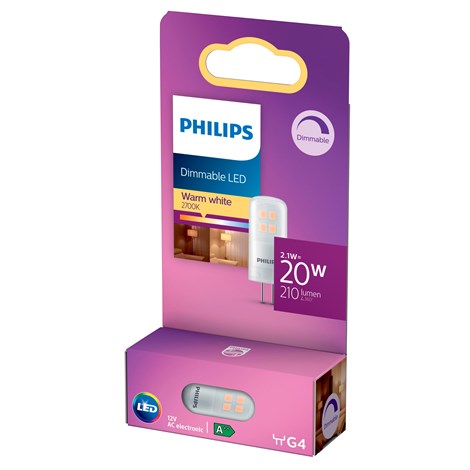 Philips LED G4 2,1W Dæmpbar