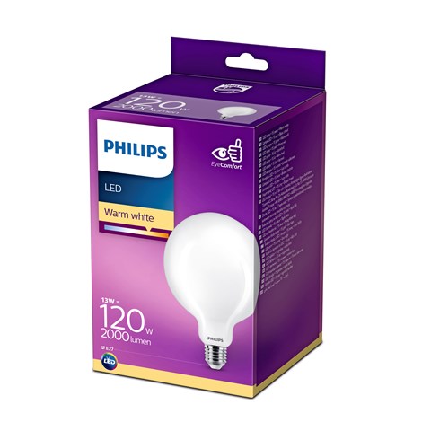 Philips LED E27 Globe 13W Glas