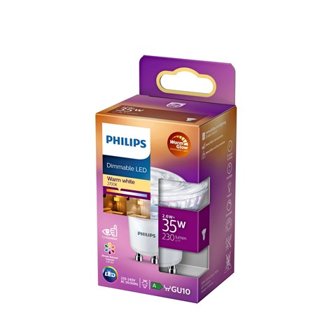 Philips LED GU10 2,6W Dæmpbar