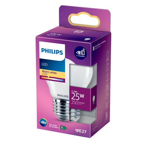 Philips LED E27 Krone 2,2W Glas
