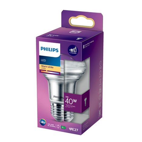 Philips LED E27 R63 3W Glas