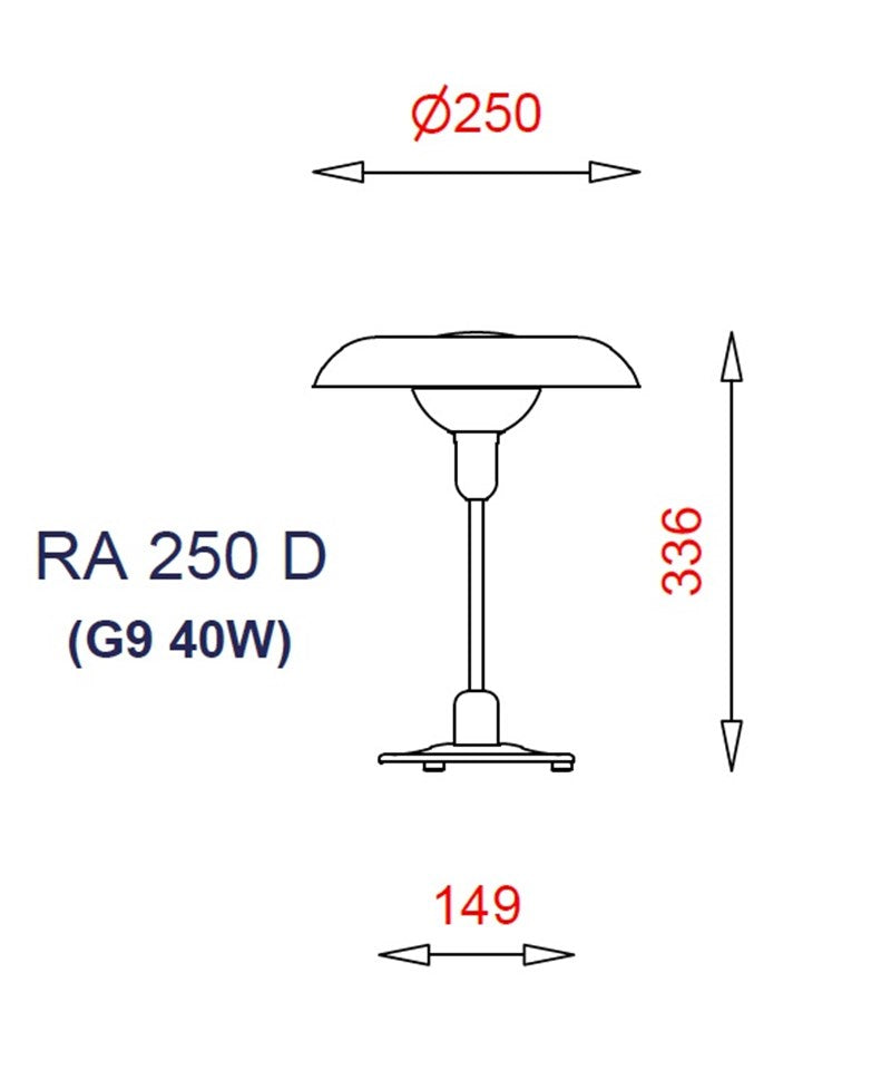 RA Bordlampe Lille Sort