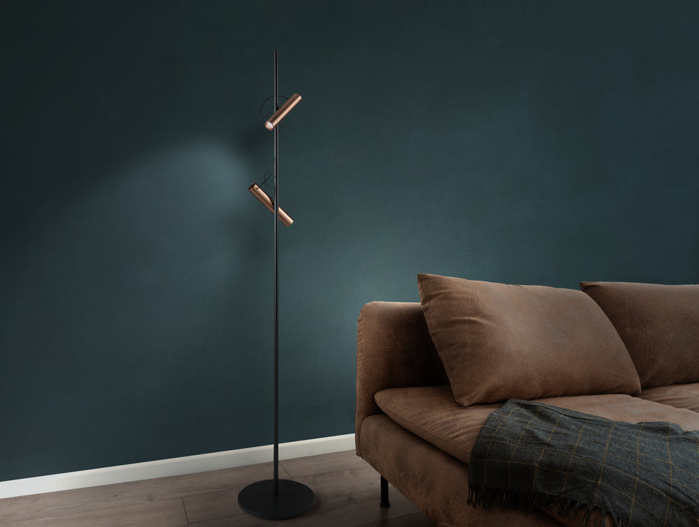 Spirit F1 Gulvlampe Sort Rose Gold