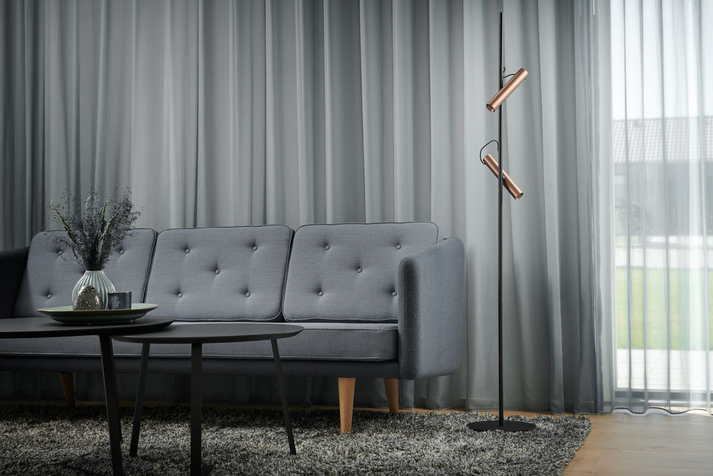 Spirit F1 Gulvlampe Sort Rose Gold