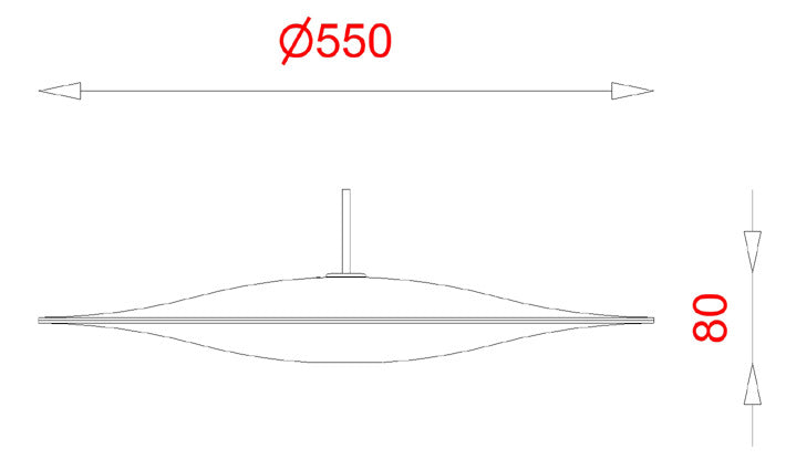 Sinus pendel 550 LED