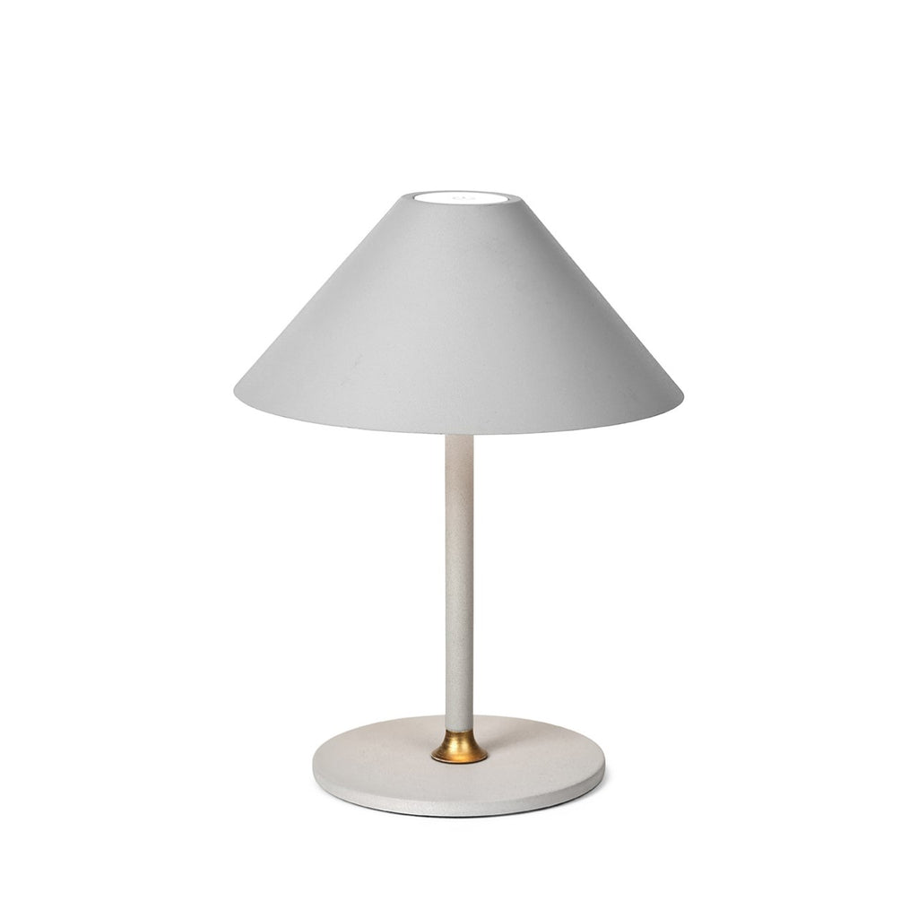 Hygge lys grå batteri bordlampe Ø15