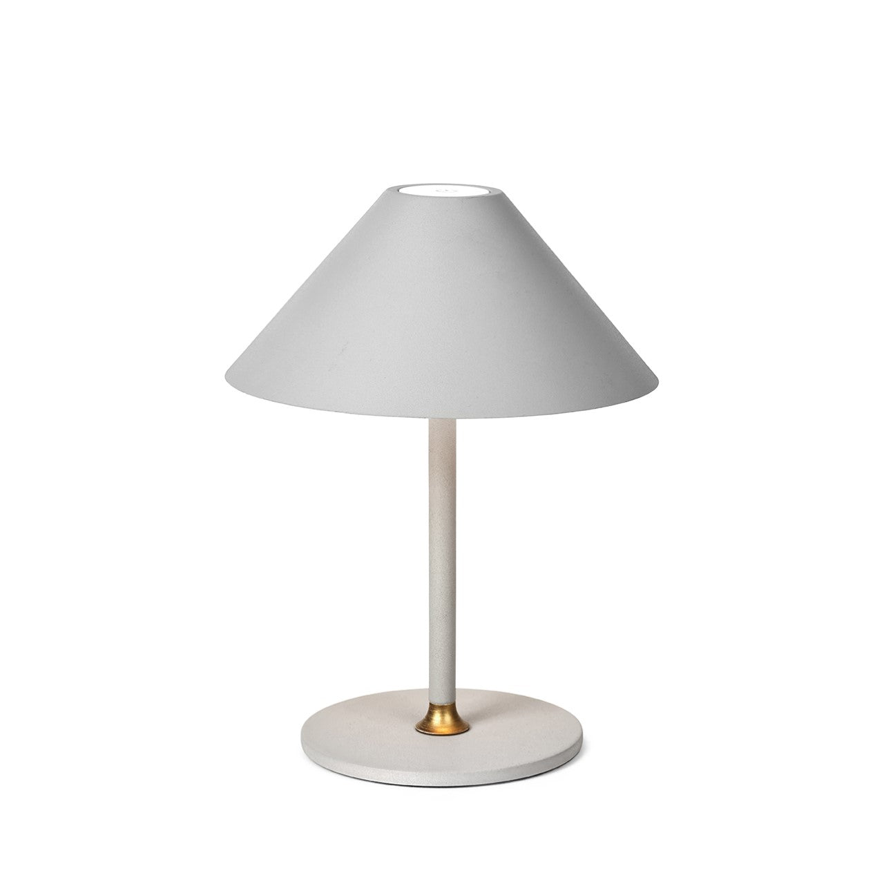 Hygge lys grå batteri bordlampe Ø15