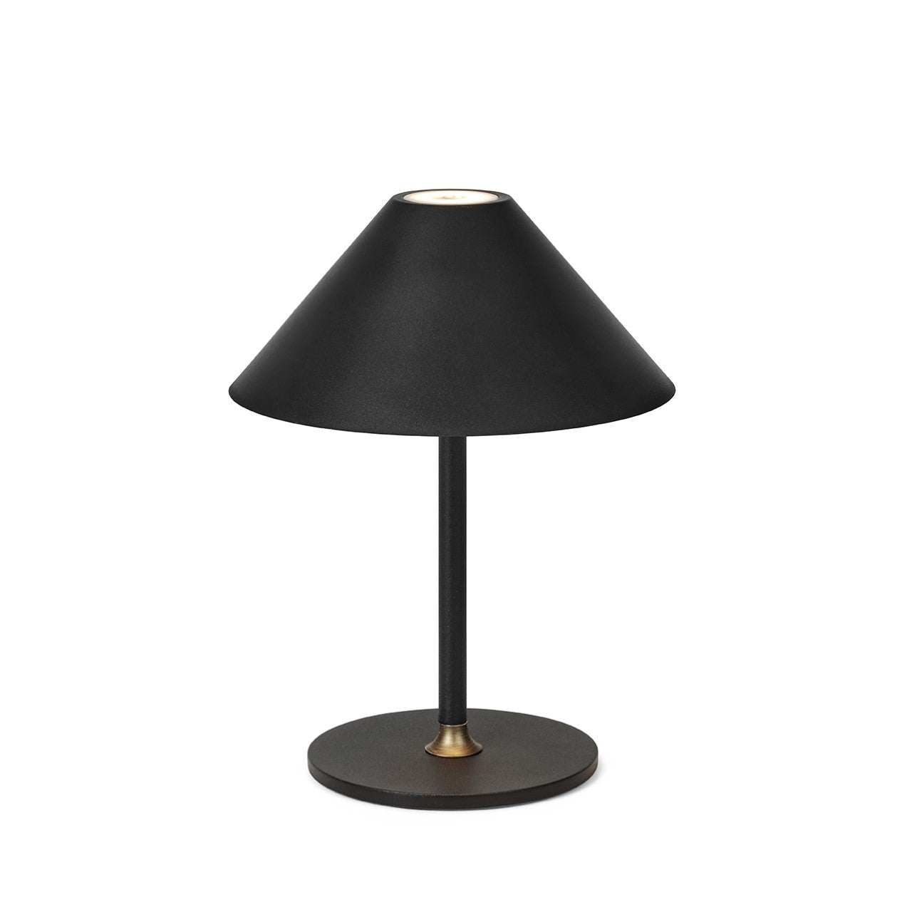 Hygge sort batteri bordlampe Ø15