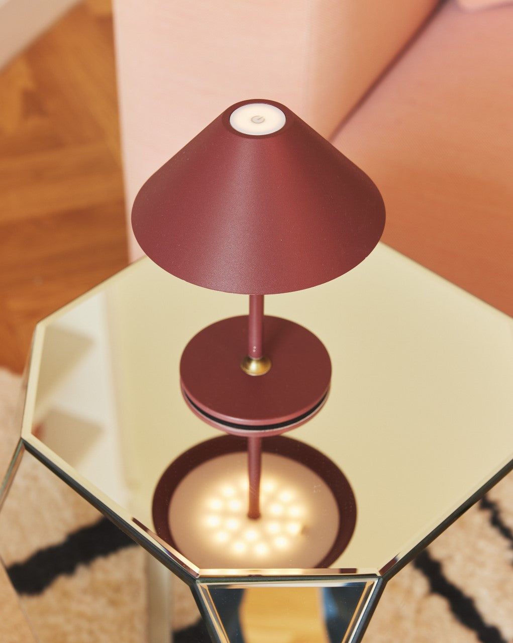 Hygge bordeaux batteri bordlampe Ø15