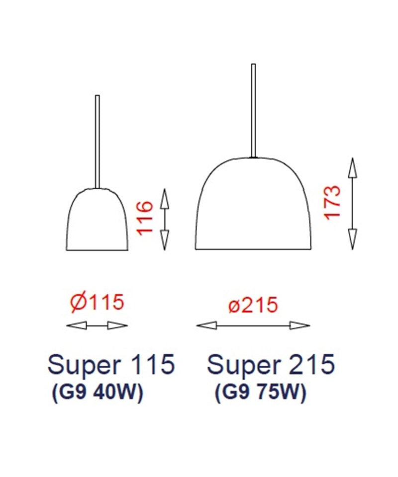 Super215 opal - rød ledning