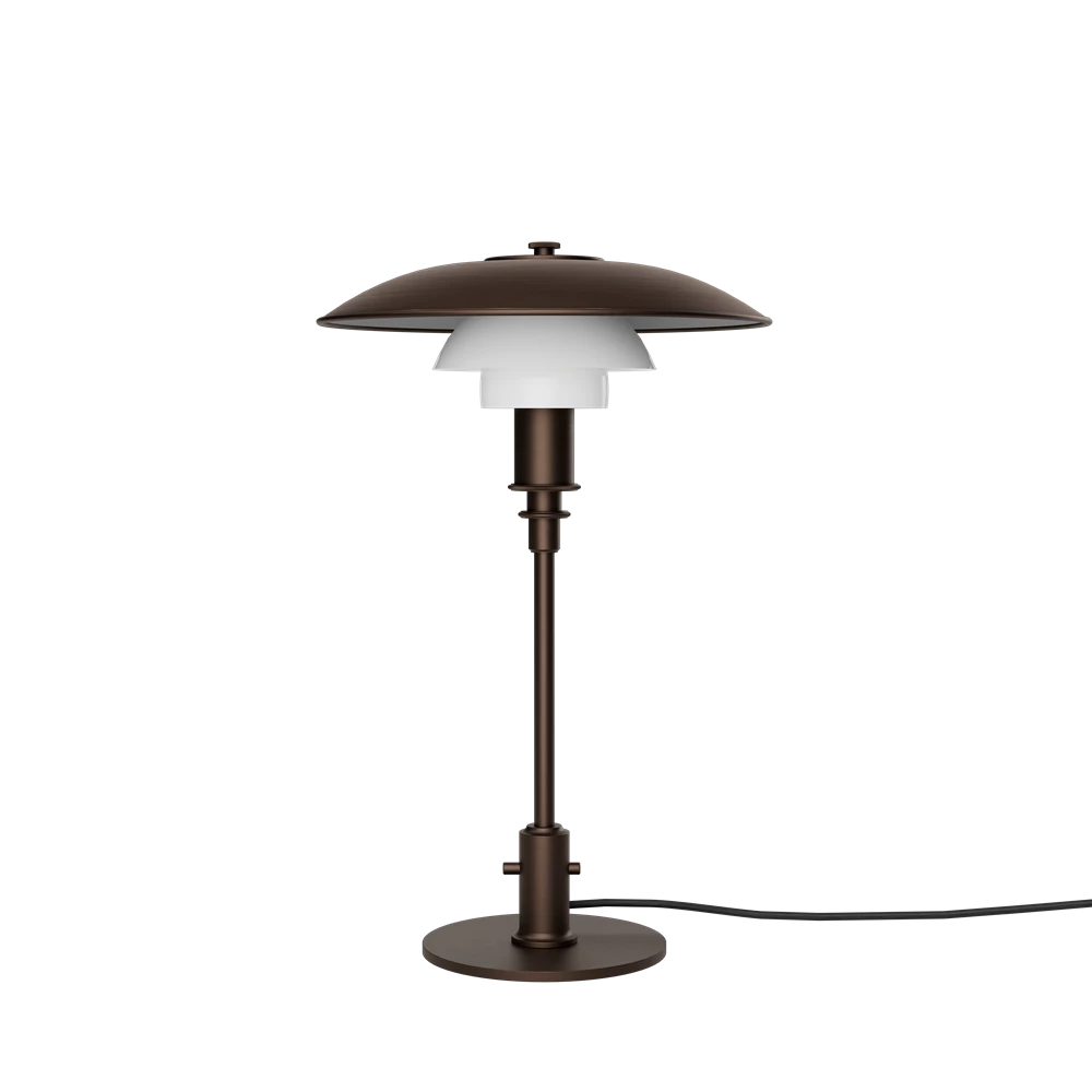 Poul Henningsen PH 3/2 Aged Brass Opal Bordlampe