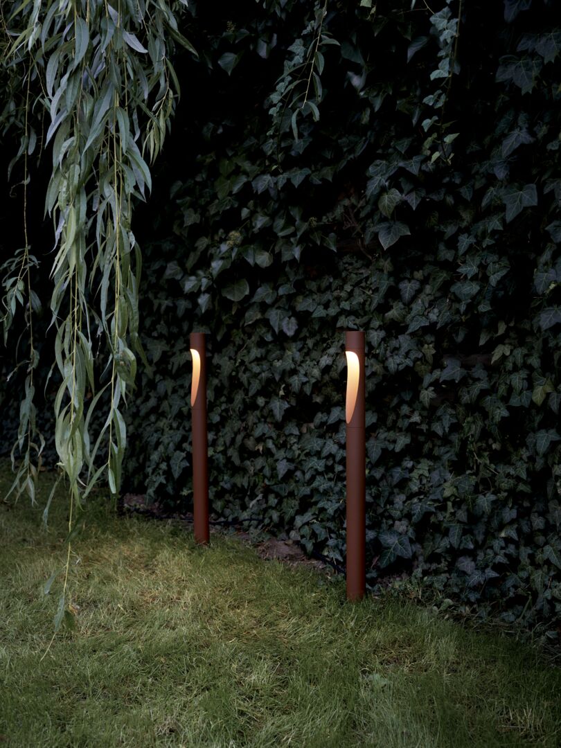 Flindt Garden Pullert Corten m/Adaptor Base Lang 2700K