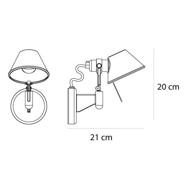Tolomeo Faretto Micro væglampe - Aluminium