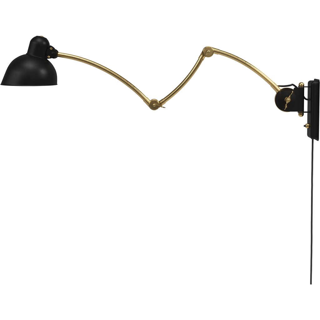 Kaiser Idell 6559 væglampe matsort/messing
