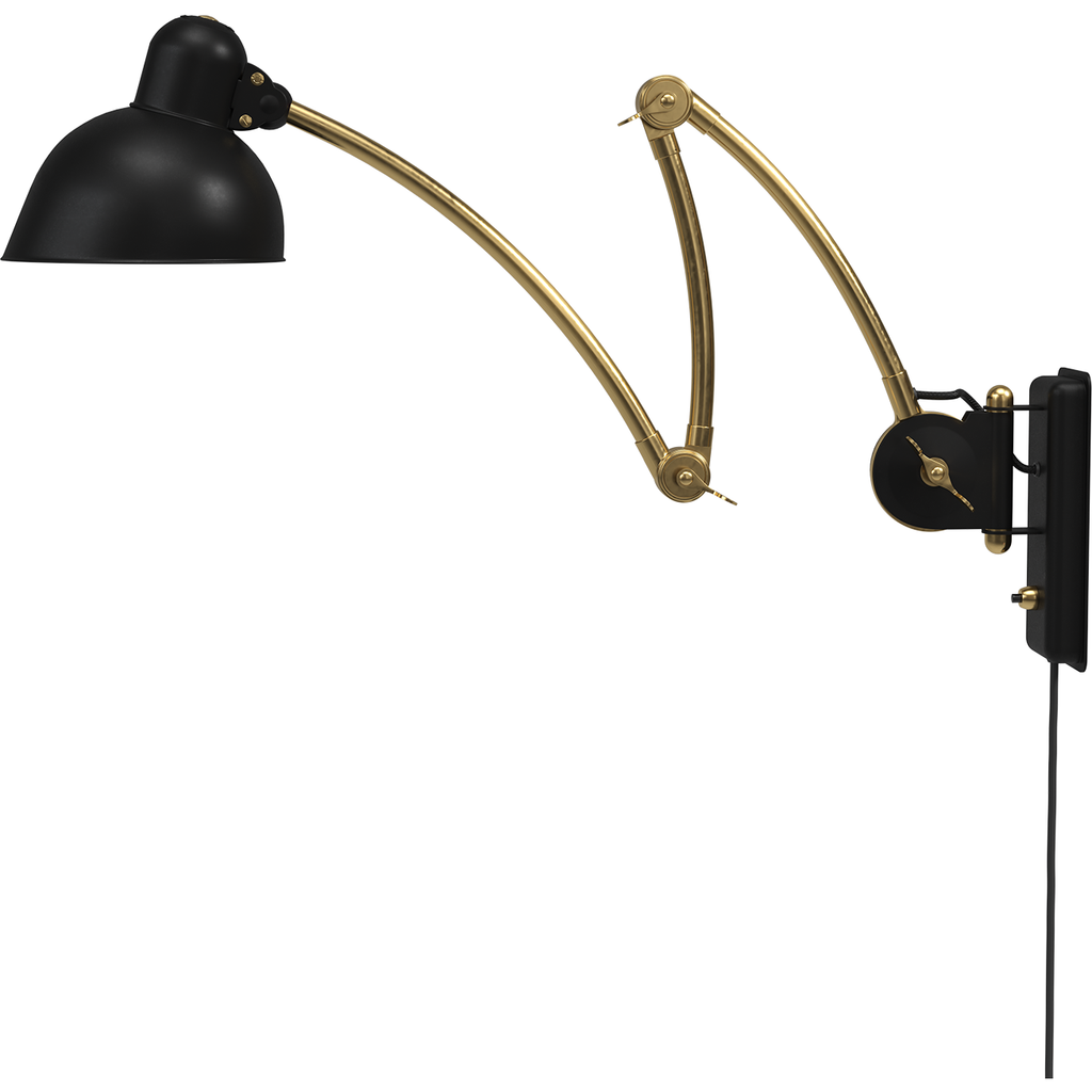 Kaiser Idell 6559 væglampe matsort/messing