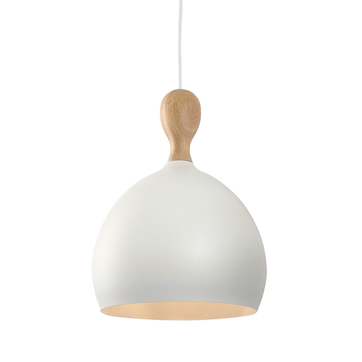 Dueodde Pendel Ø24cm - Hvid/Træ