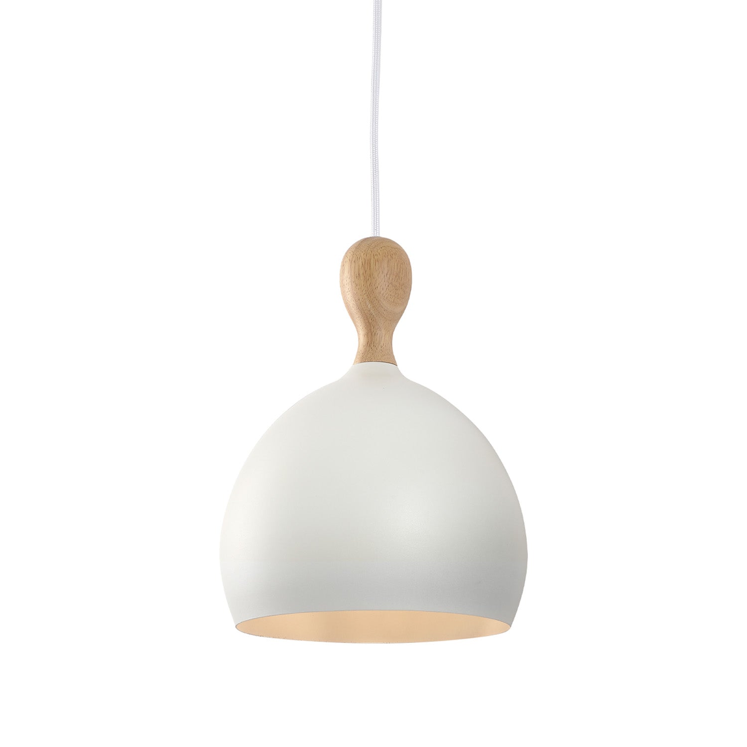 Dueodde Pendel Ø18cm - Hvid/Træ