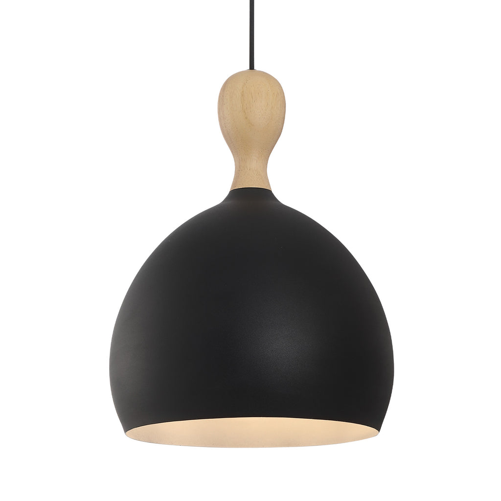 Dueoddel Ø24cm - Sort/Træ pendel