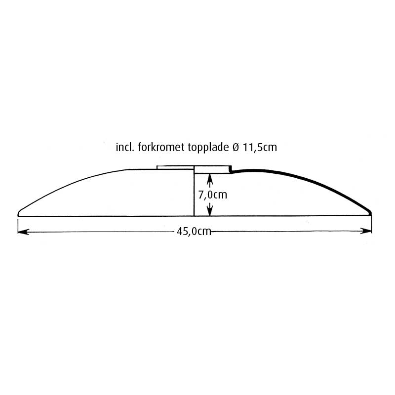 PH 4½-3½ Glas, overskærm m/topplade