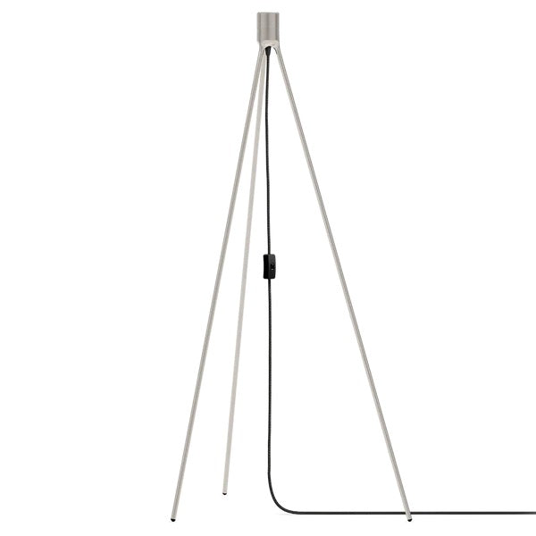 Tripod floor børstet stål lampestander