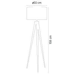 Paso gulvlampe eg/sort