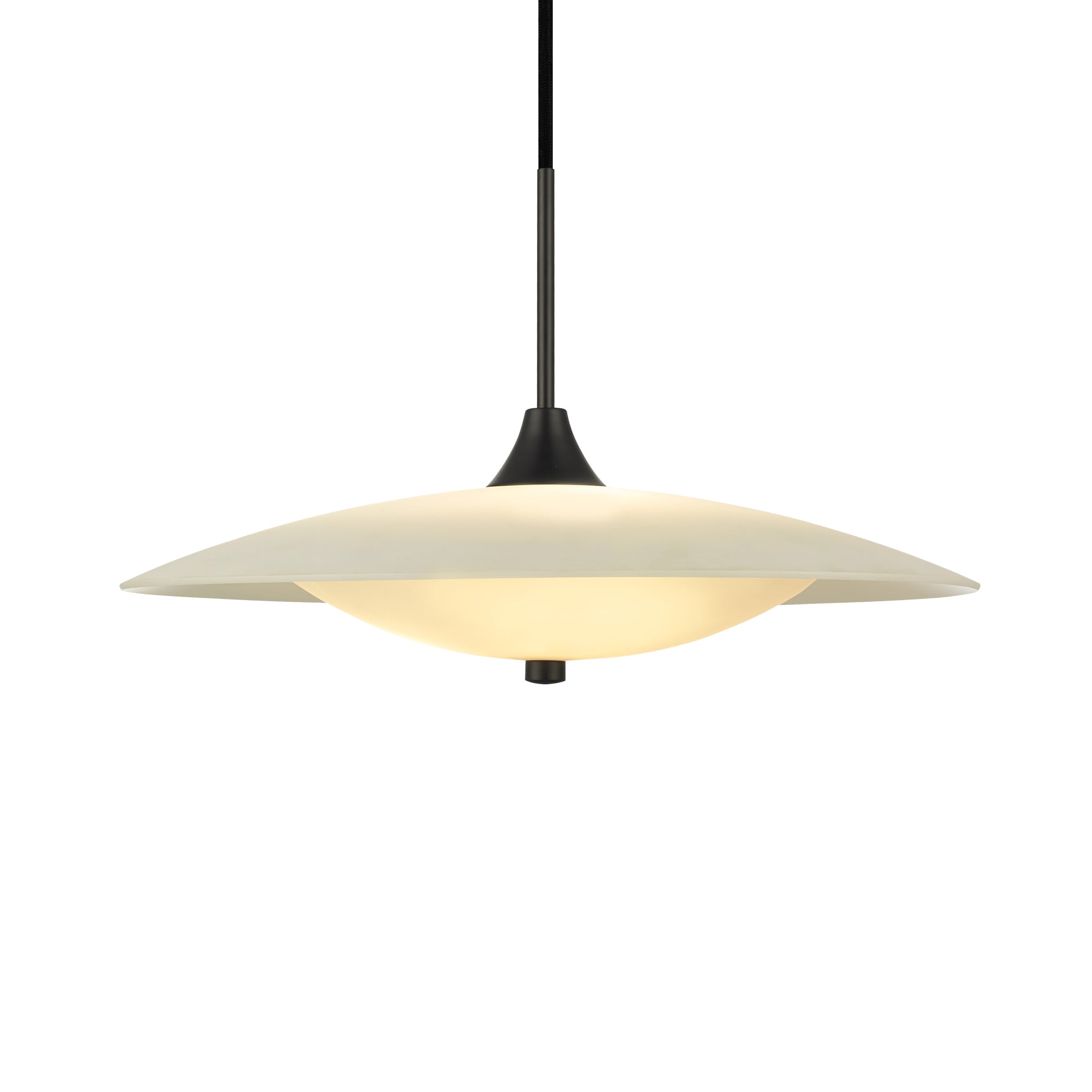 Baroni Ø46 sort/opal pendel