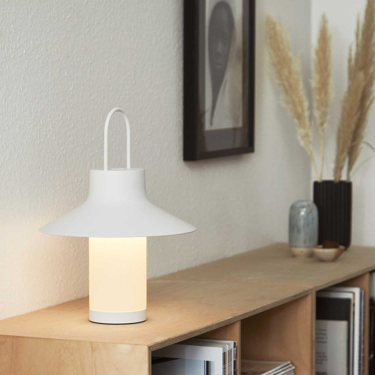 Shadow Large hvid bordlampe