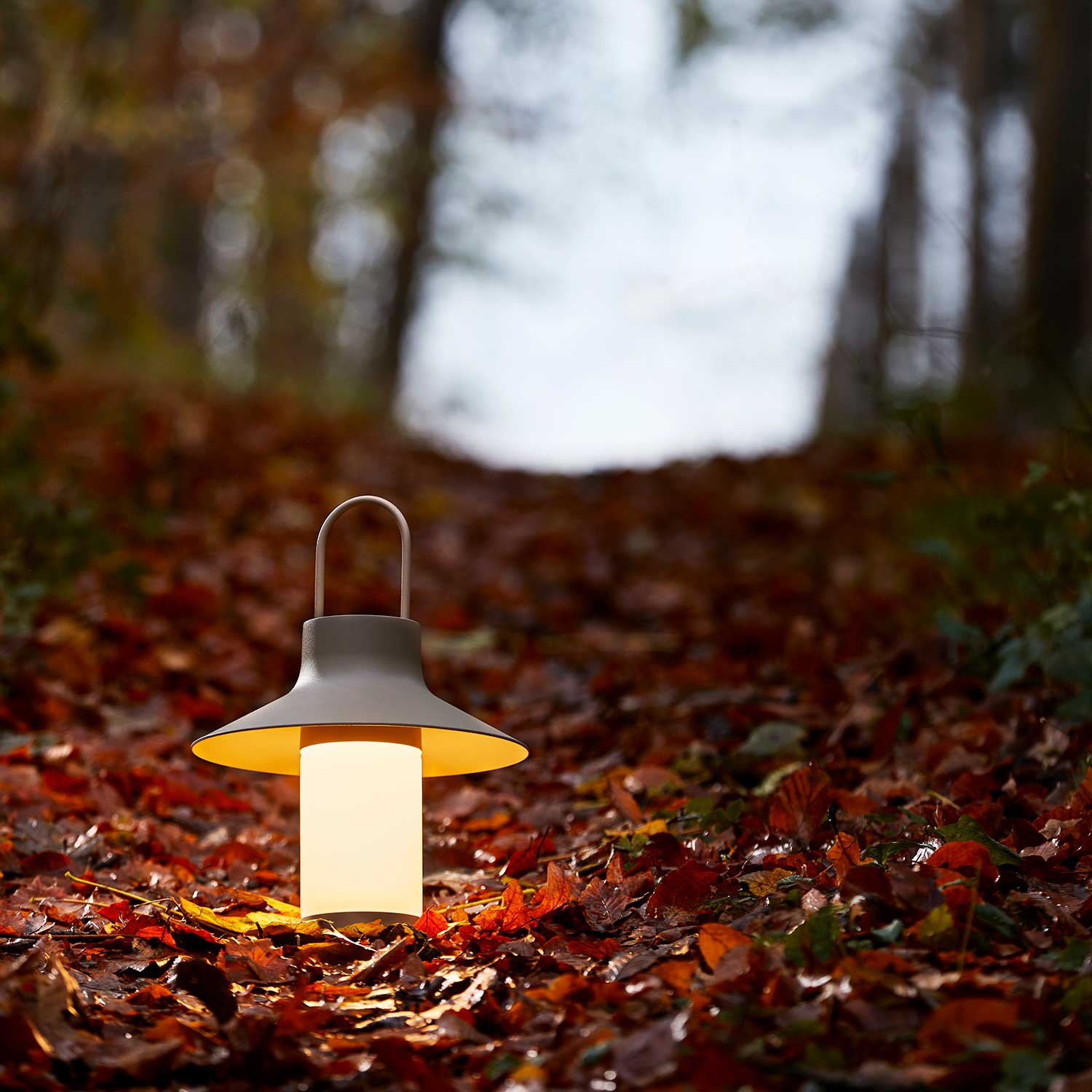 Shadow Large gråbeige bordlampe