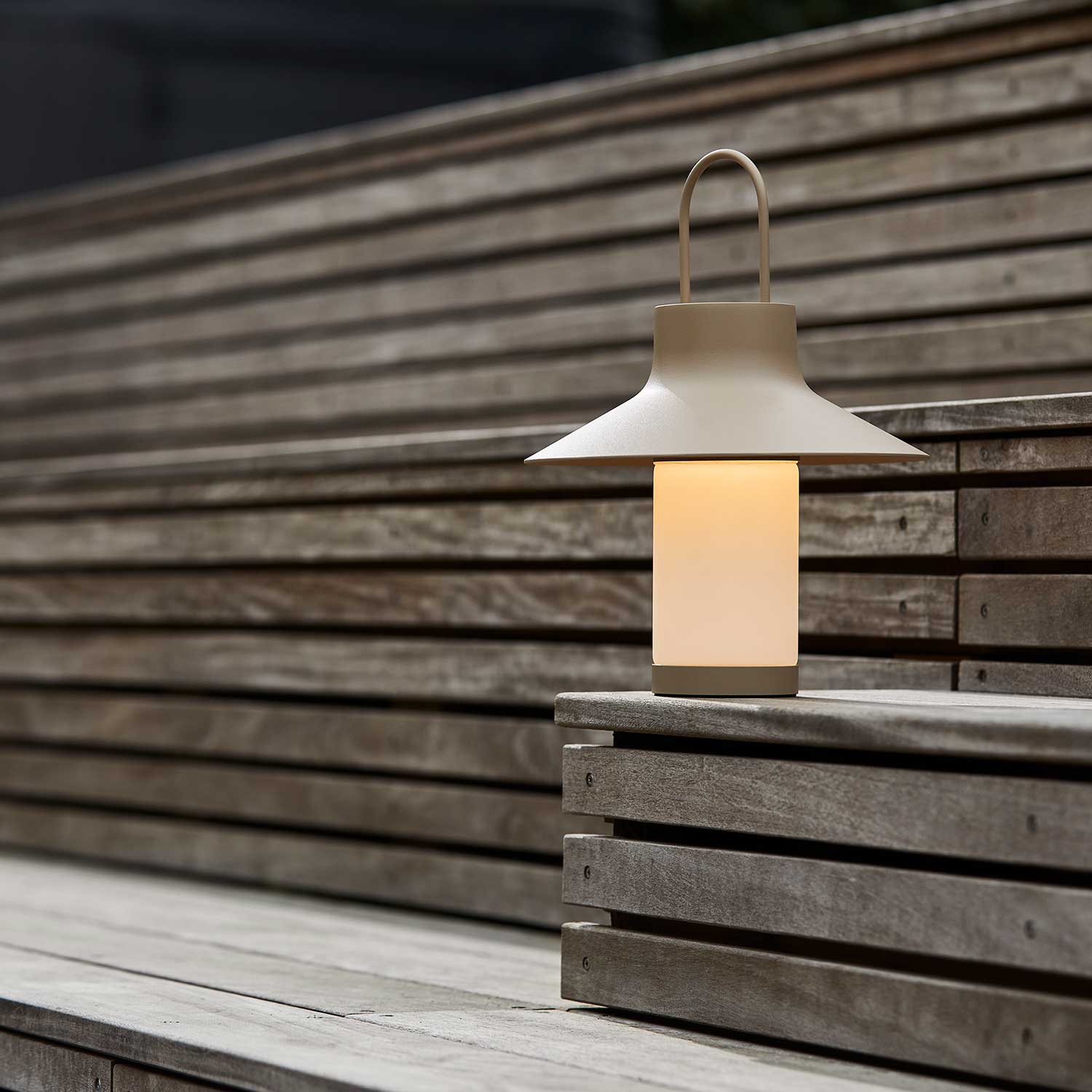 Shadow Large gråbeige bordlampe