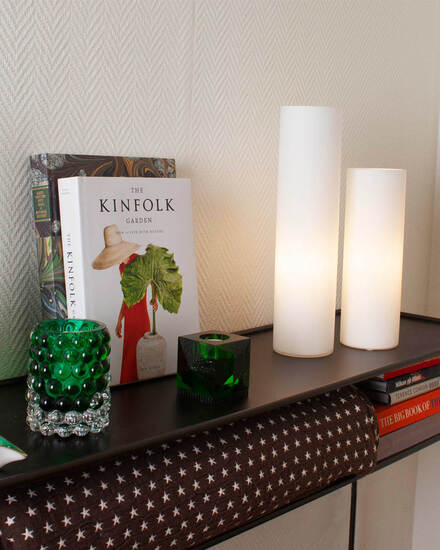 Flake H40 opal bordlampe