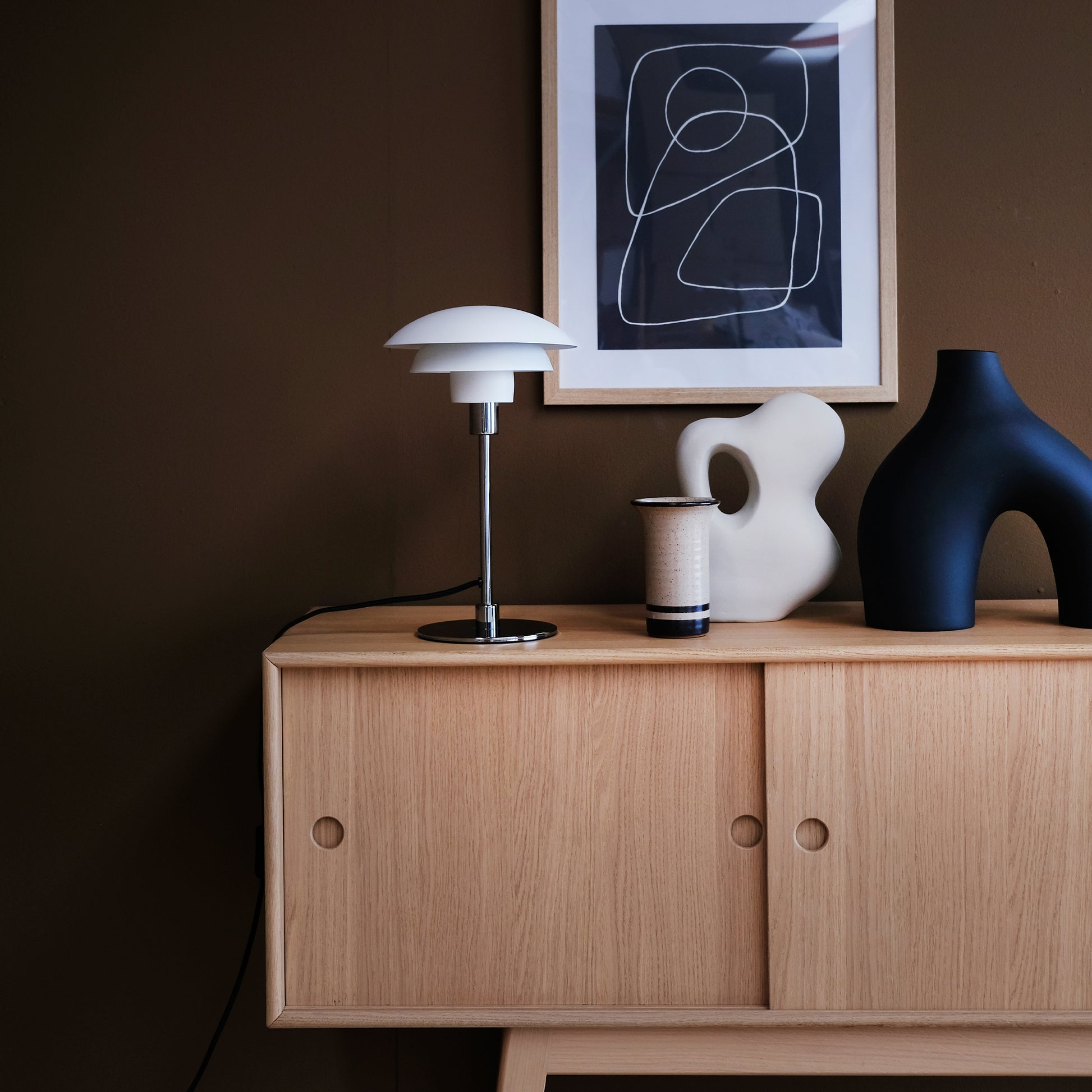 Morph Ø21 hvid bordlampe