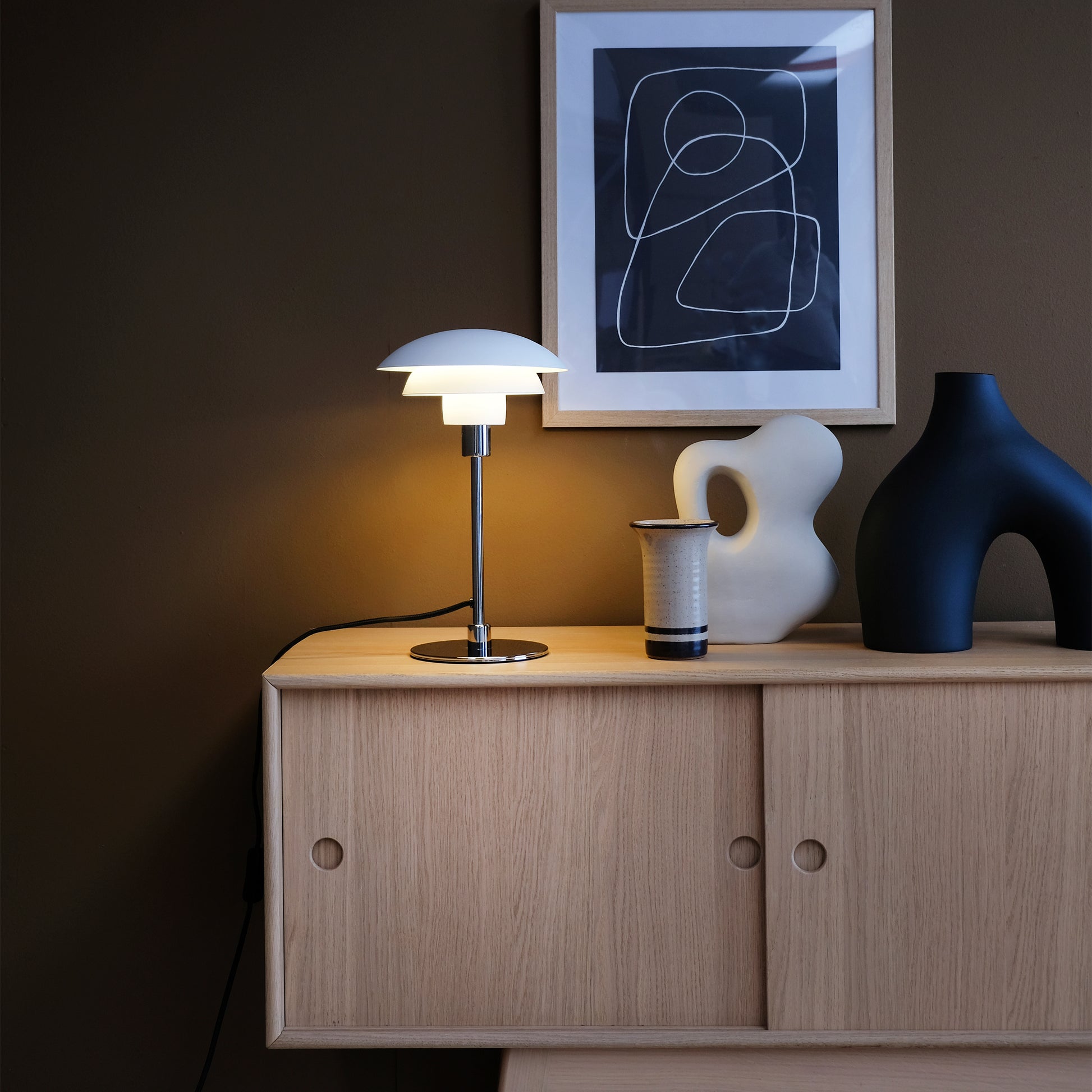 Morph Ø21 hvid bordlampe