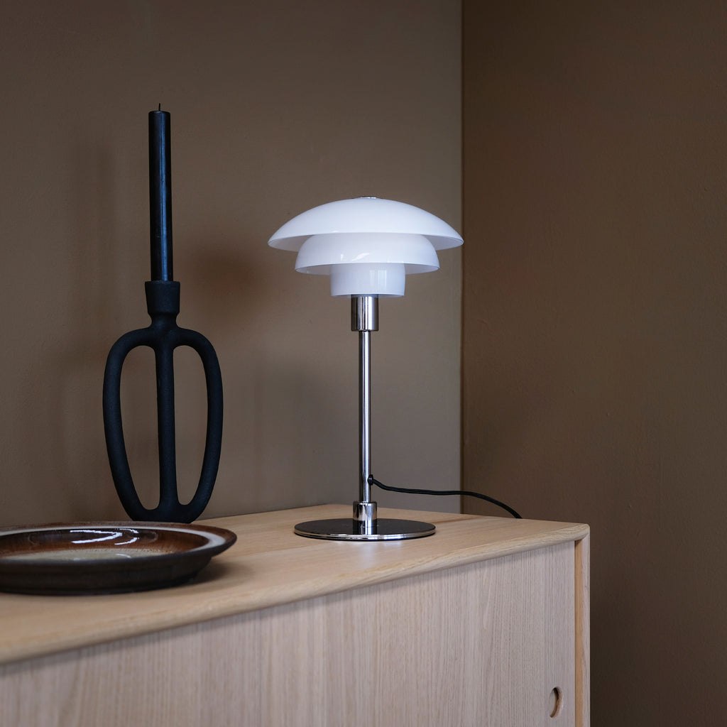 Morph Ø21 opal/krom bordlampe