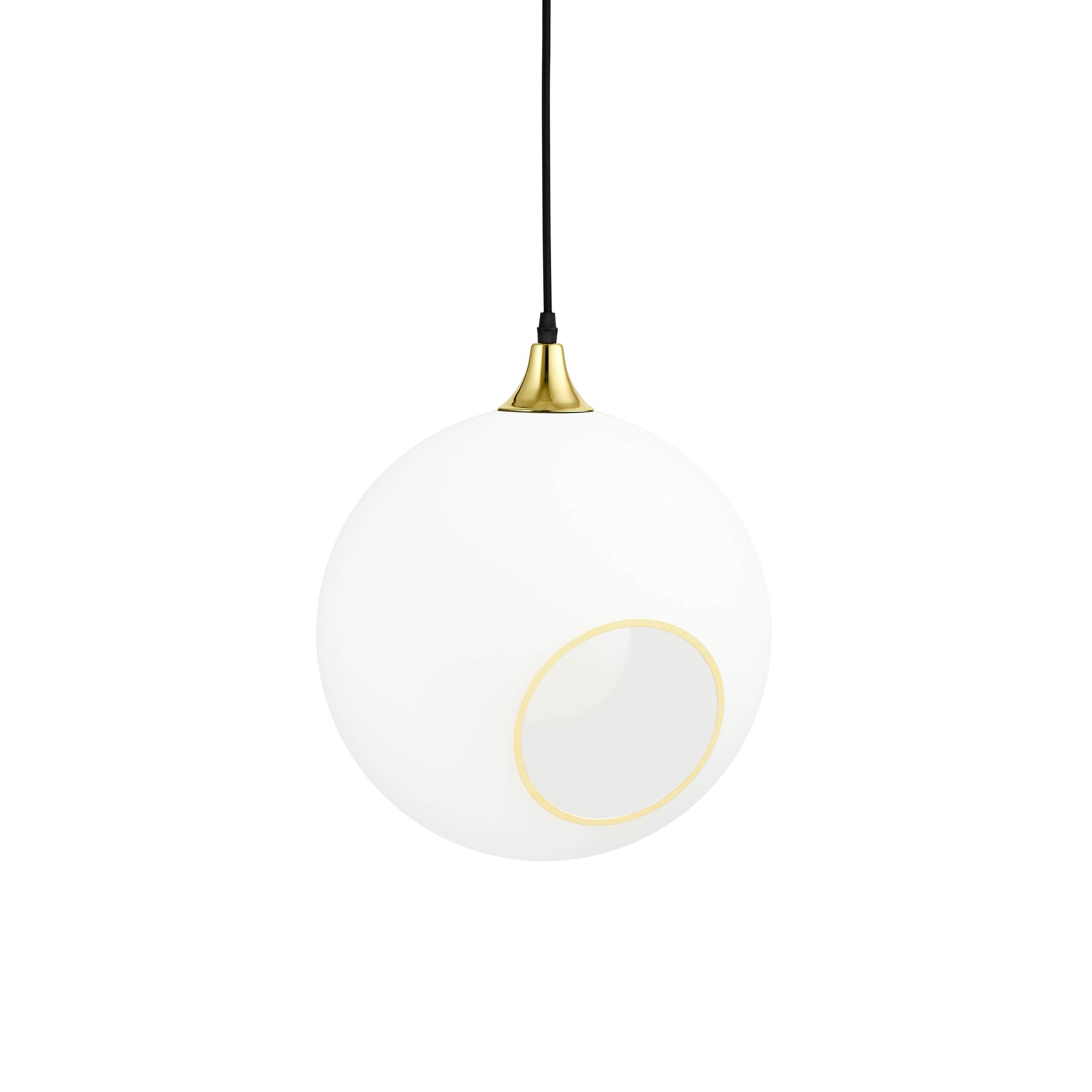 Ballroom XL white snow/gold Ø32 pendel