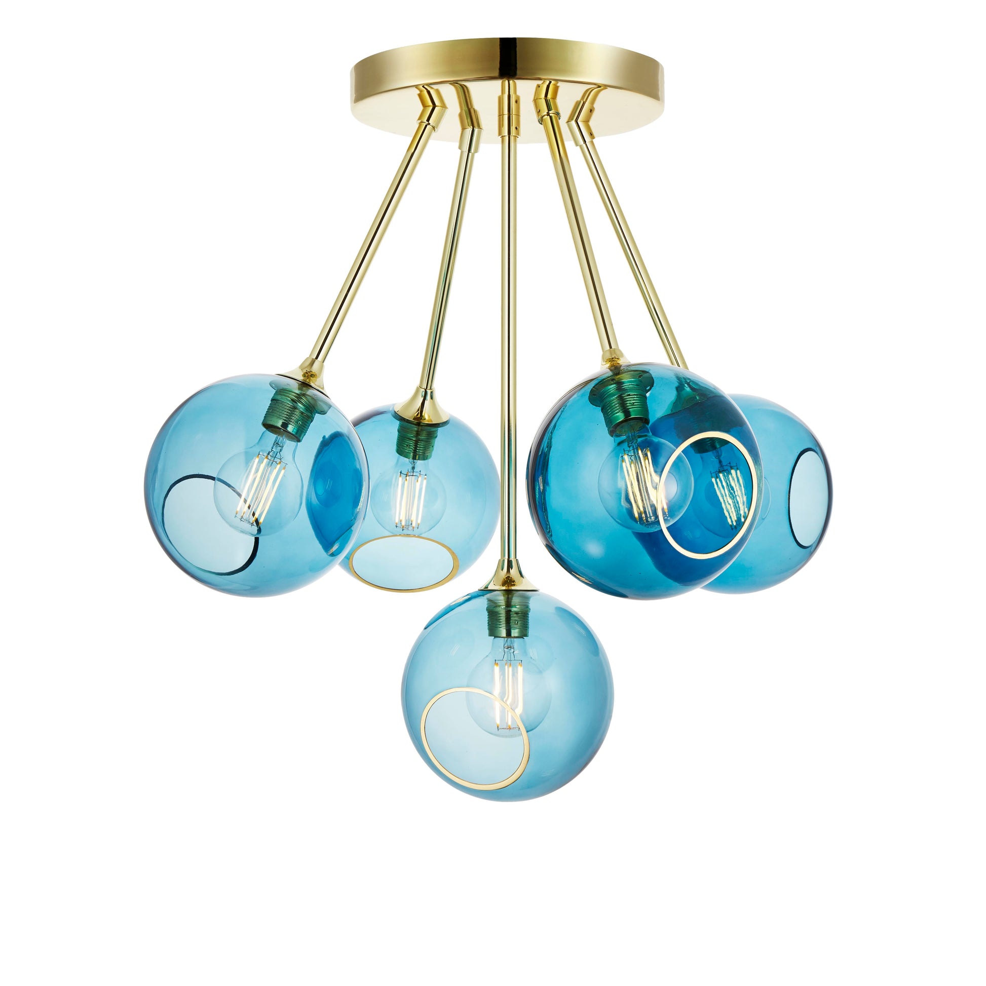 Ballroom Molecule blue sky/gold lysekrone
