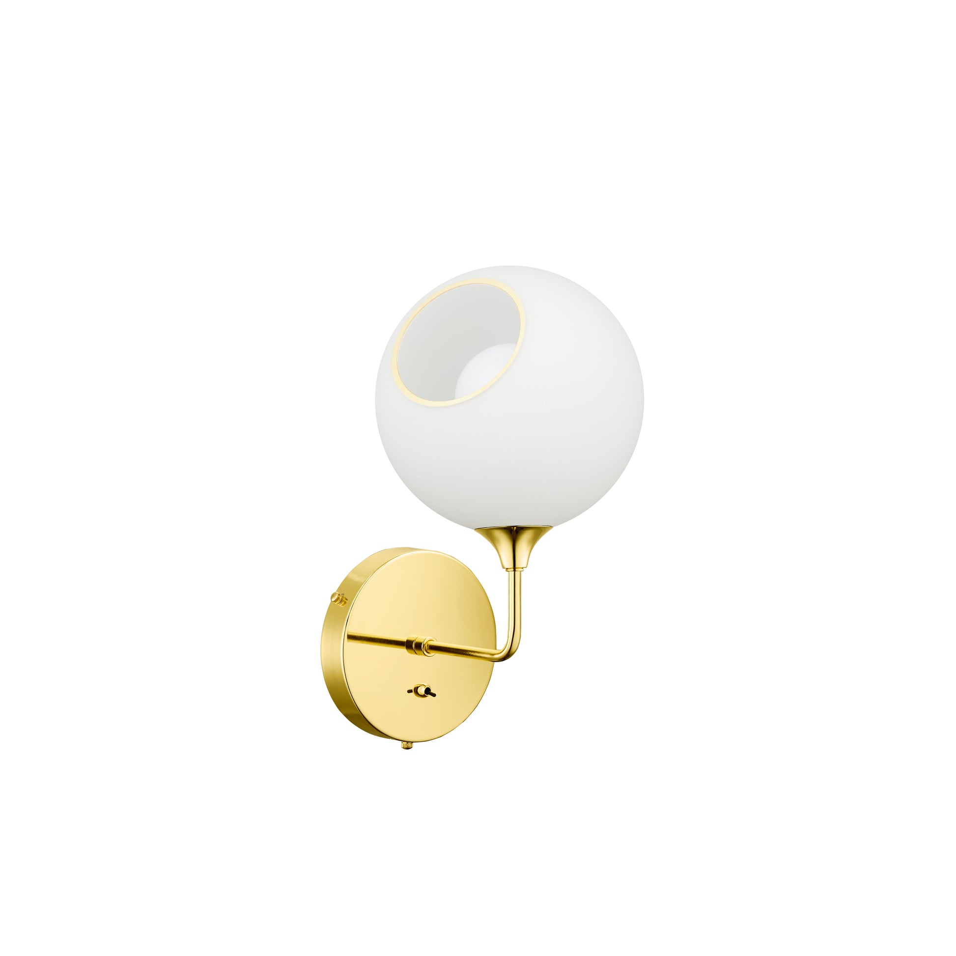 Ballroom H37 white snow/gold væglampe