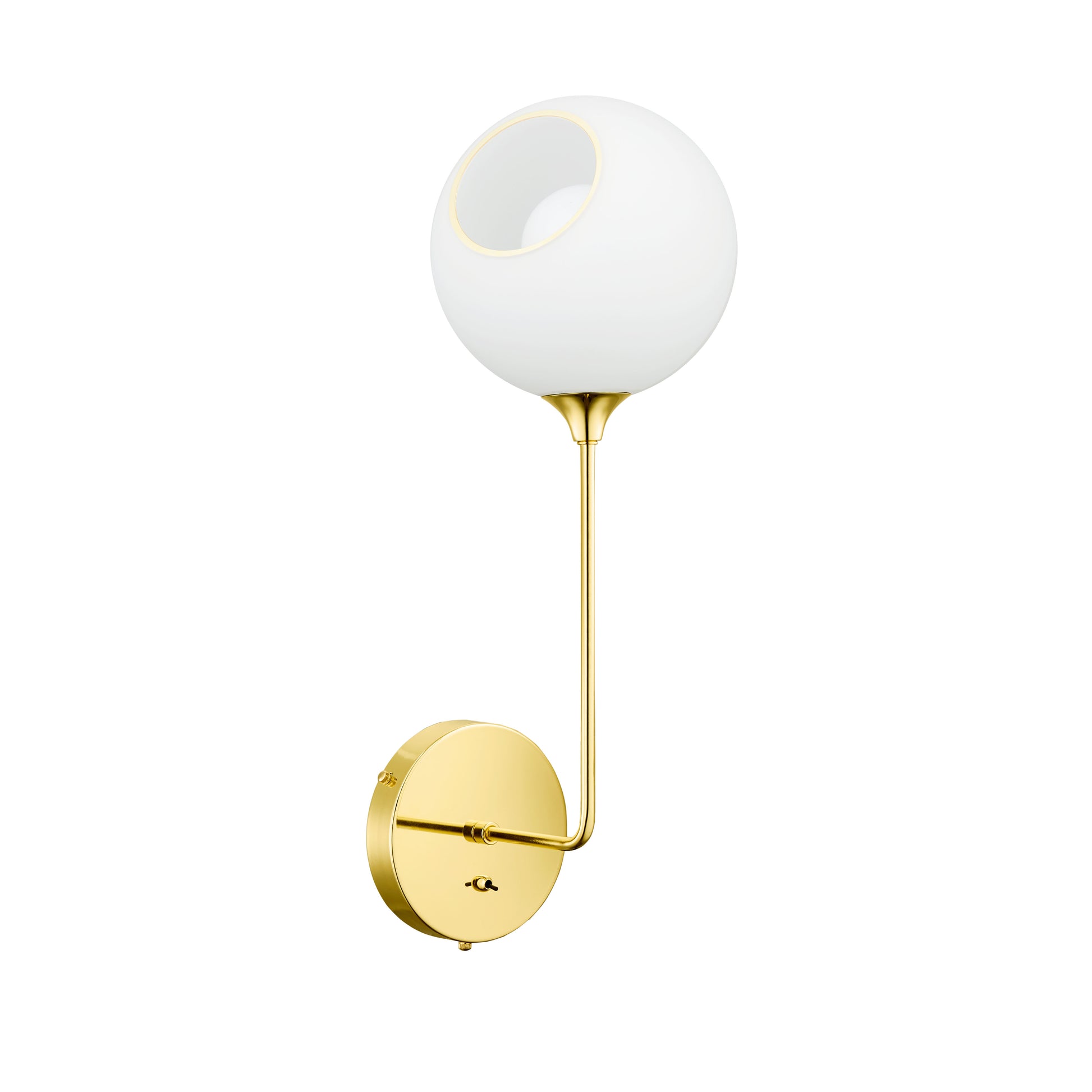 Ballroom H57 white snow/gold væglampe
