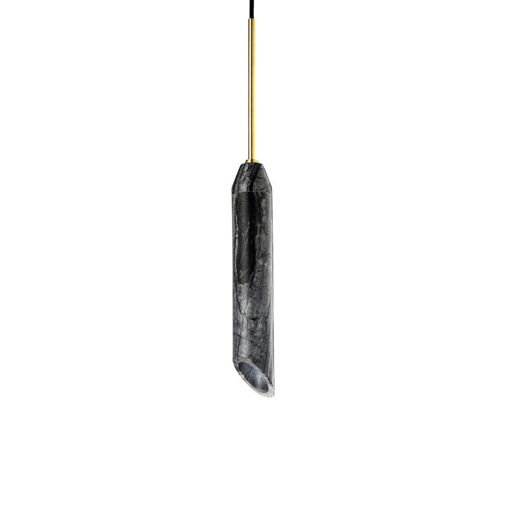Marble Art sort/guld pendel