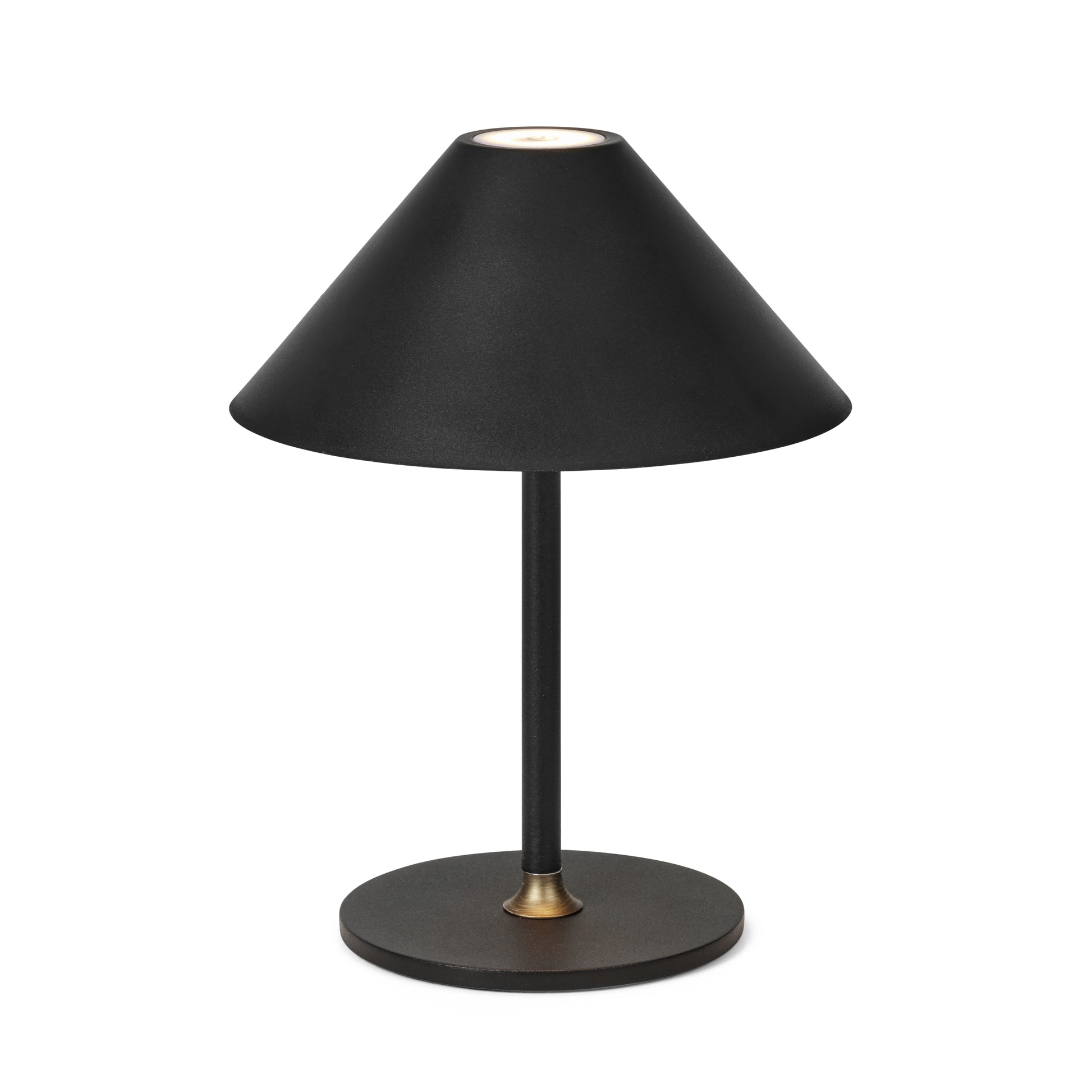 Hygge sort batteri bordlampe Ø19