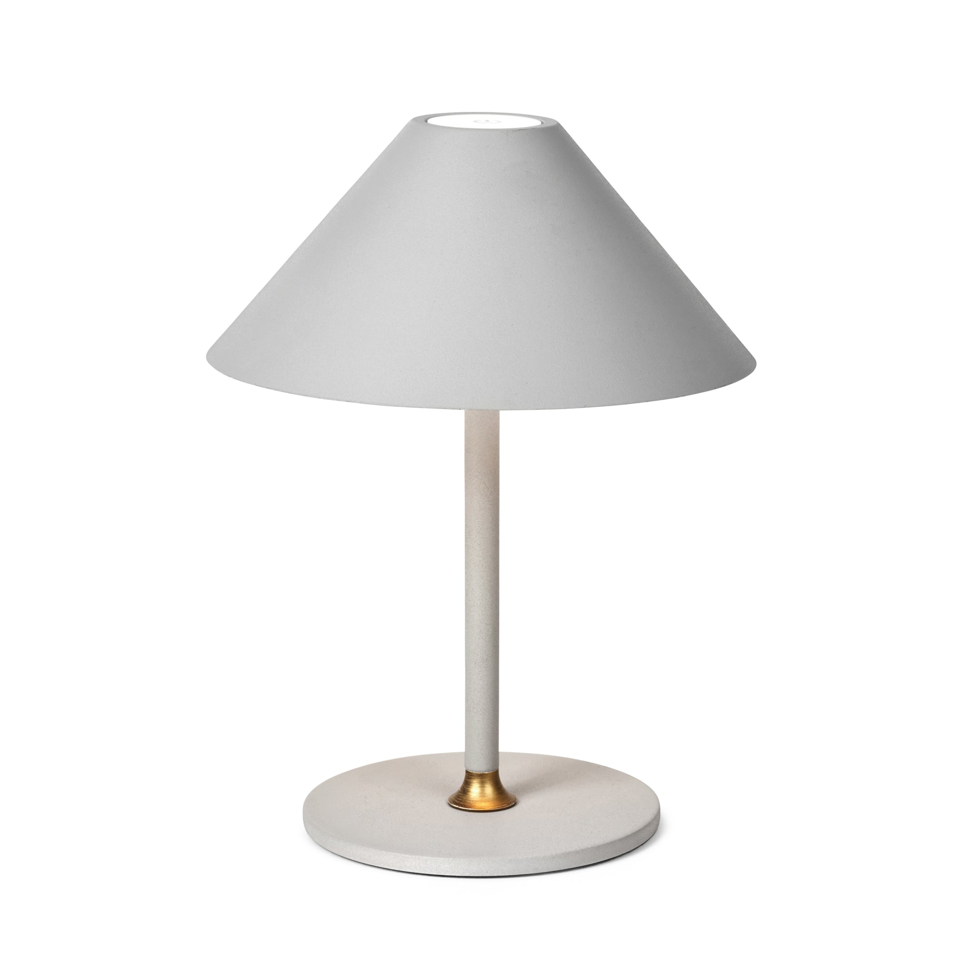 Hygge lys grå batteri bordlampe Ø19