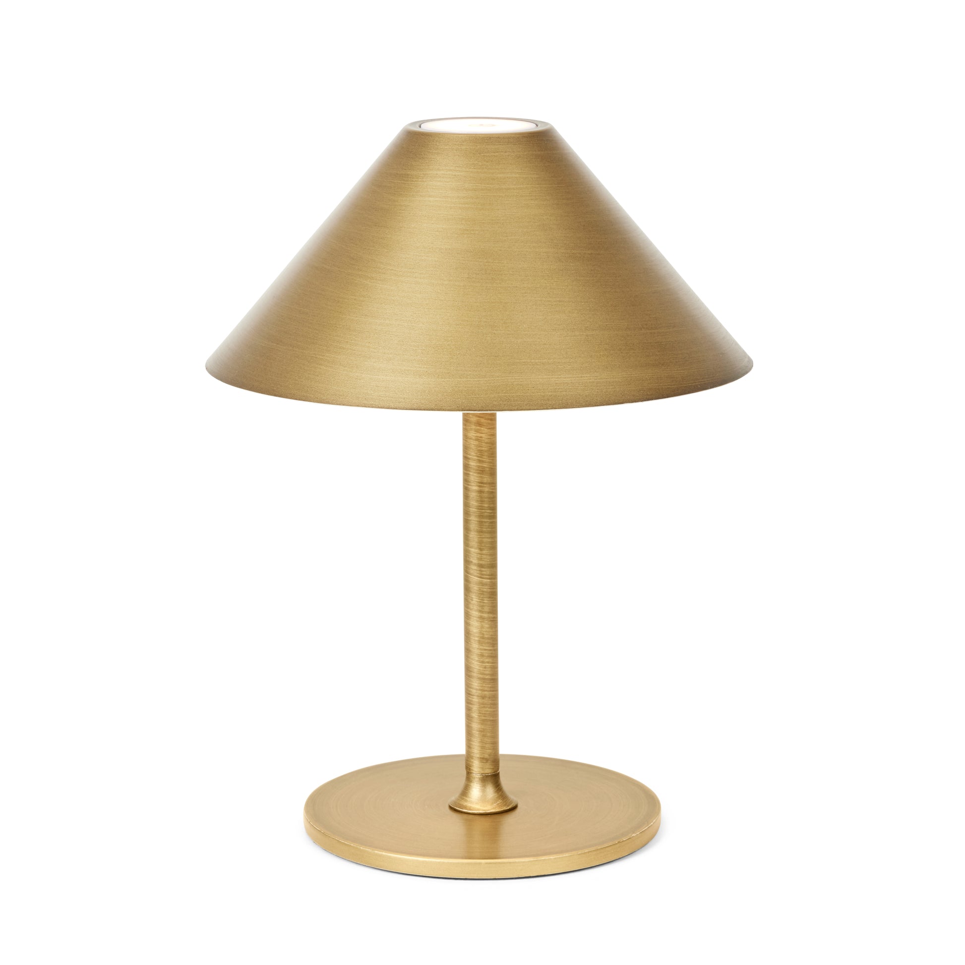 Hygge antik messing batteri bordlampe Ø19