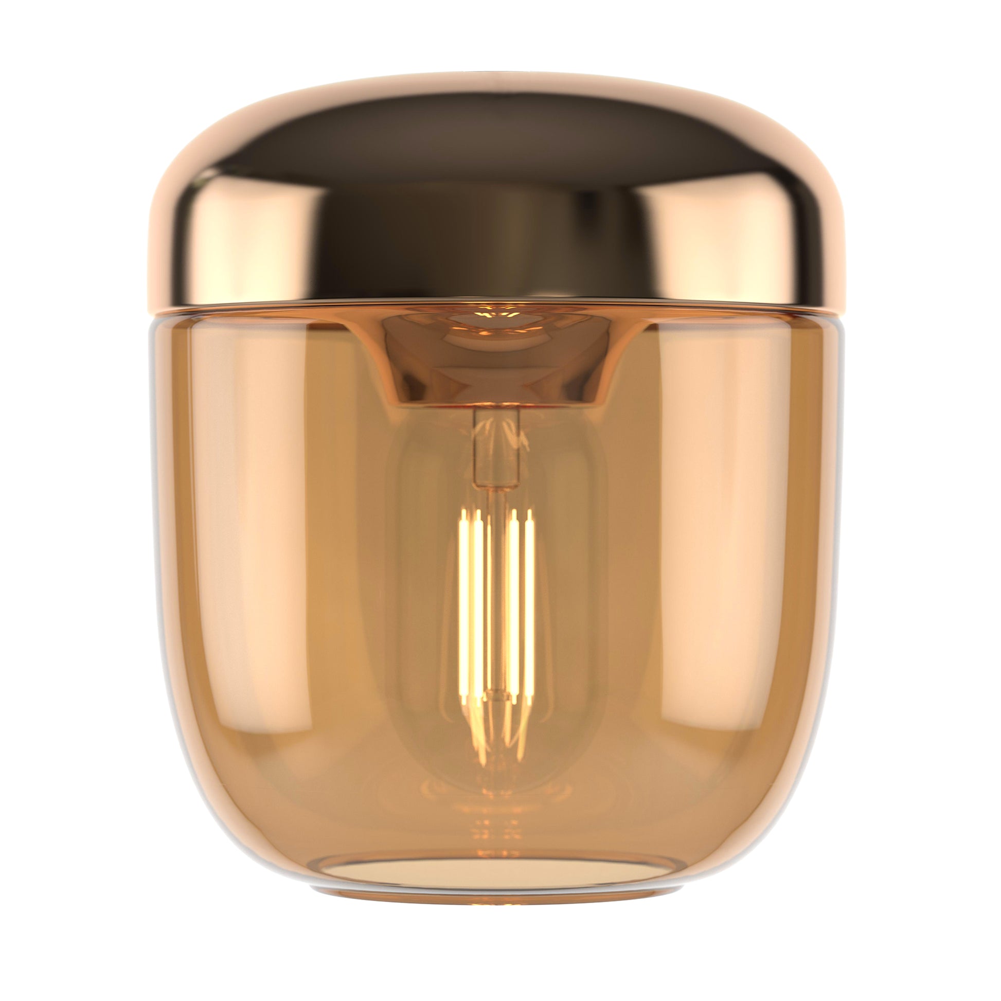 Acorn lampeskærm Amber Messing