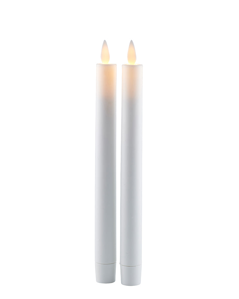 Sara Tall Genopladelig 2 stk Ø 2 cm H 25 cm Hvid
