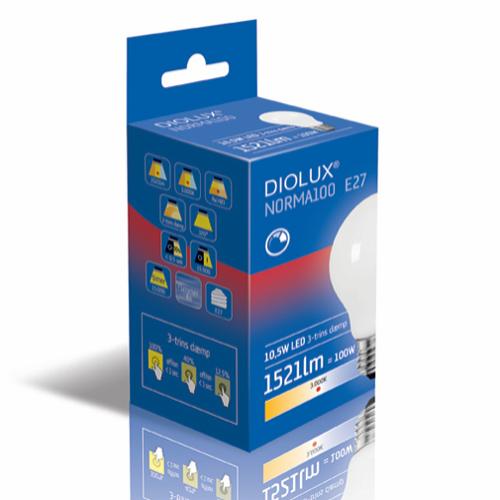 Diolux Norma100 e27 3-trins dæmp 100w 3000k