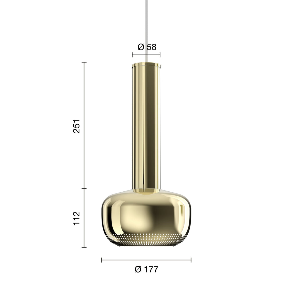 VL 56 Pendel Poleret Messing