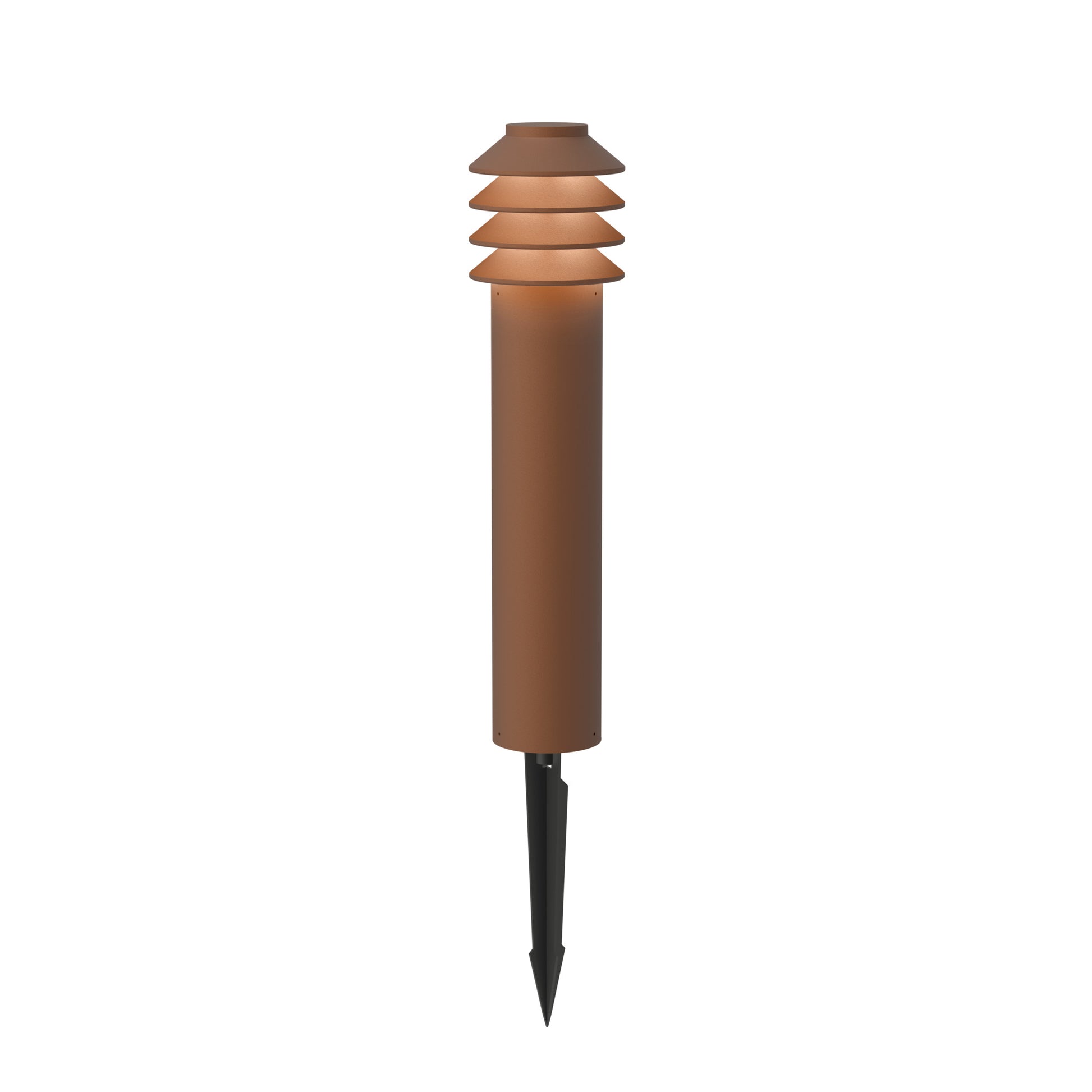 Bysted Garden Pullert Spyd Lang u/Adaptor Corten 3000K