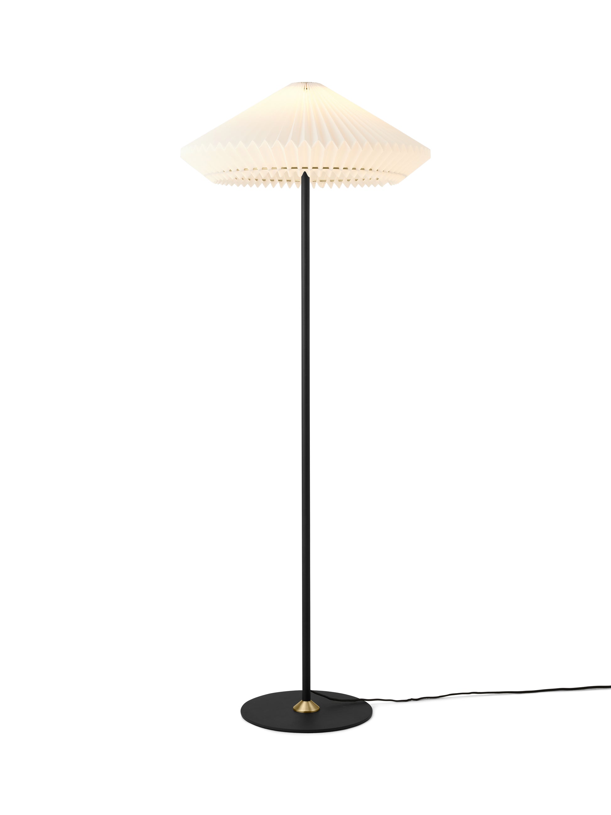 Paris Gulvlampe Ø56 Hvid Sort Eg