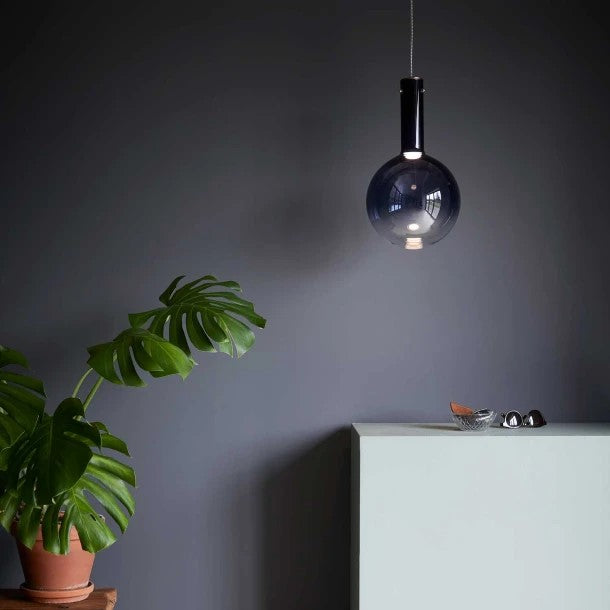 Raindrop 25 blå glas pendel