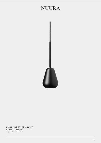 Anoli spot sort/sort Ø 10 pendel